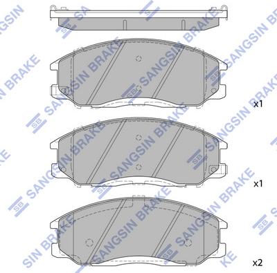 Hi-Q SP1115 - Brake Pad Set, disc brake autospares.lv