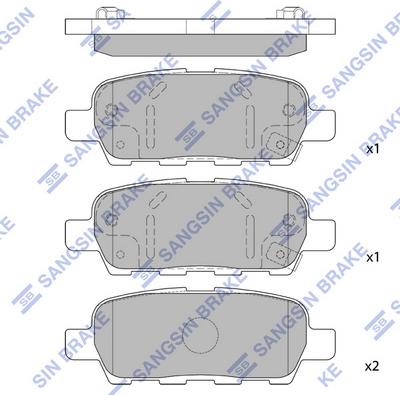 Hi-Q SP1184 - Brake Pad Set, disc brake autospares.lv