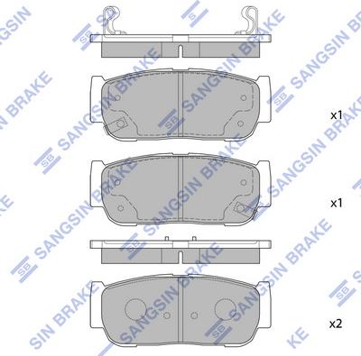 Hi-Q SP1173 - Brake Pad Set, disc brake autospares.lv