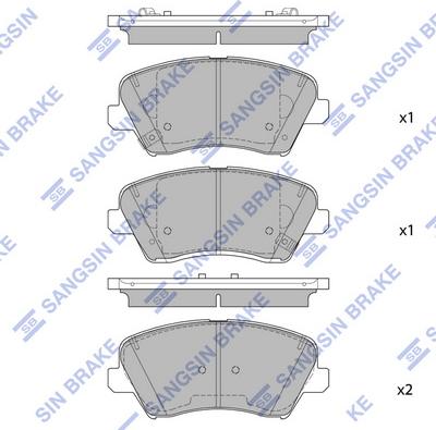 Hi-Q SP1842 - Brake Pad Set, disc brake autospares.lv