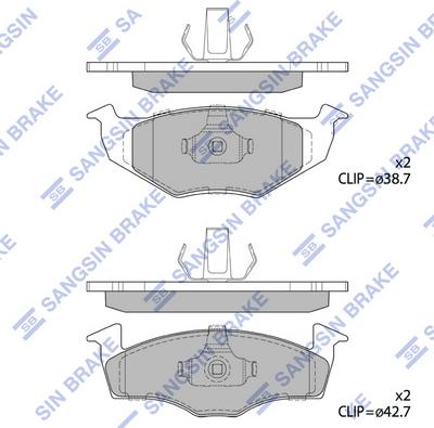 Hi-Q SP1857 - Brake Pad Set, disc brake autospares.lv