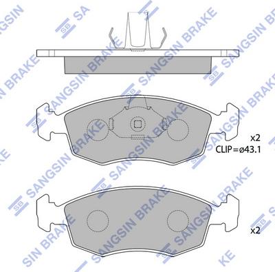 Hi-Q SP1868 - Brake Pad Set, disc brake autospares.lv