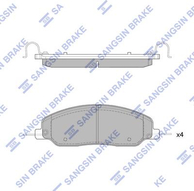 Hi-Q SP1800 - Brake Pad Set, disc brake autospares.lv