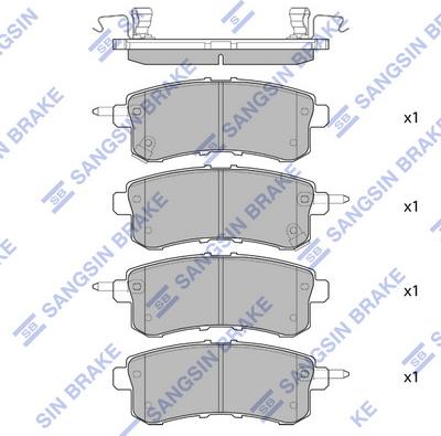 Hi-Q SP1801 - Brake Pad Set, disc brake autospares.lv