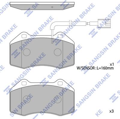 Hi-Q SP1814 - Brake Pad Set, disc brake autospares.lv