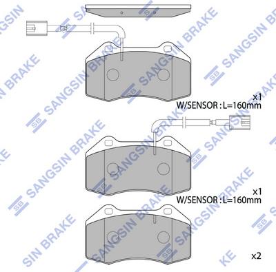 Hi-Q SP1813 - Brake Pad Set, disc brake autospares.lv