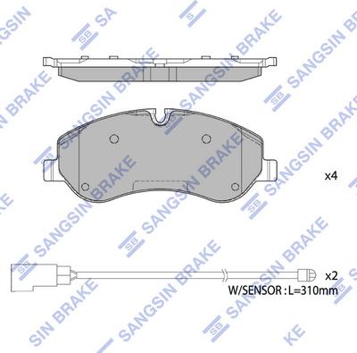 Hi-Q SP1885 - Brake Pad Set, disc brake autospares.lv