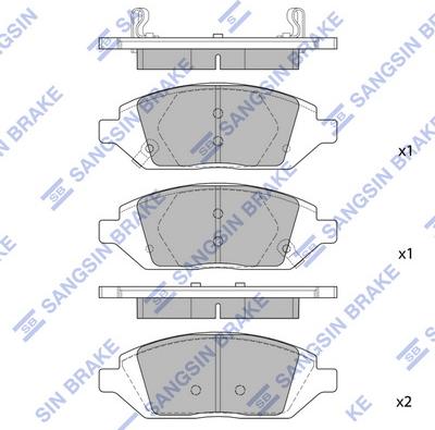 Hi-Q SP1836 - Brake Pad Set, disc brake autospares.lv