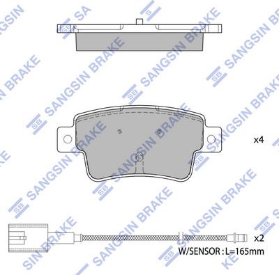 Hi-Q SP1832 - Brake Pad Set, disc brake autospares.lv