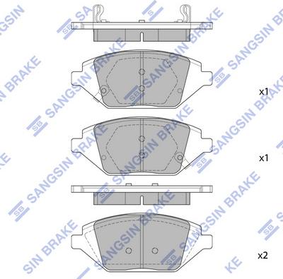 Hi-Q SP1837 - Brake Pad Set, disc brake autospares.lv