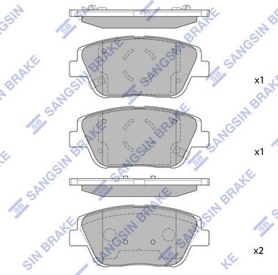 Hi-Q SP1398 - Brake Pad Set, disc brake autospares.lv