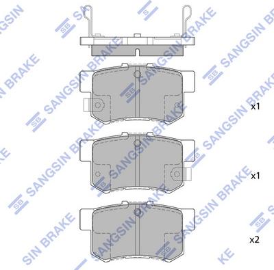 Hi-Q SP1368 - Brake Pad Set, disc brake autospares.lv