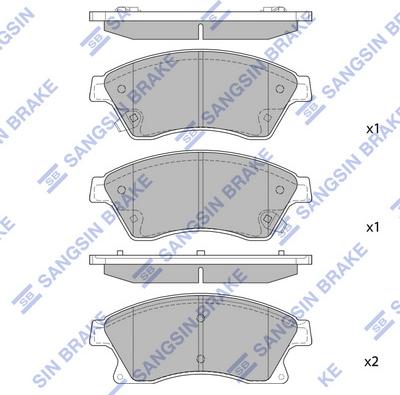 Hi-Q SP1362 - Brake Pad Set, disc brake autospares.lv