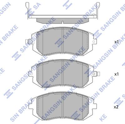 Hi-Q SP1367 - Brake Pad Set, disc brake autospares.lv