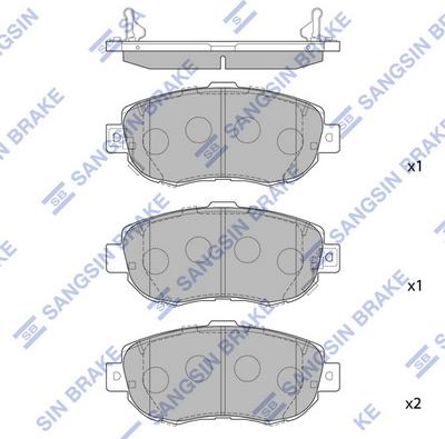 Hi-Q SP1386 - Brake Pad Set, disc brake autospares.lv