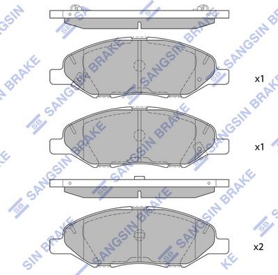 Hi-Q SP1383 - Brake Pad Set, disc brake autospares.lv