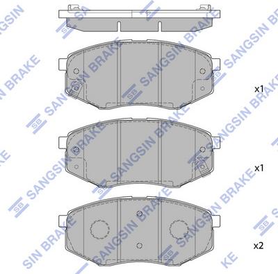 Hi-Q SP1374 - Brake Pad Set, disc brake autospares.lv