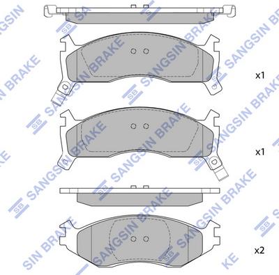 Hi-Q SP1293 - Brake Pad Set, disc brake autospares.lv