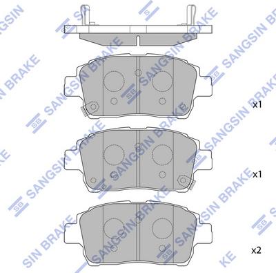 Hi-Q SP1244 - Brake Pad Set, disc brake autospares.lv