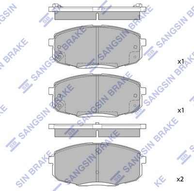 Hi-Q SP1240 - Brake Pad Set, disc brake autospares.lv