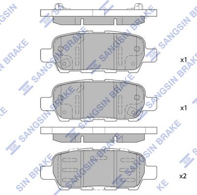 Hi-Q SP1250 - Brake Pad Set, disc brake autospares.lv