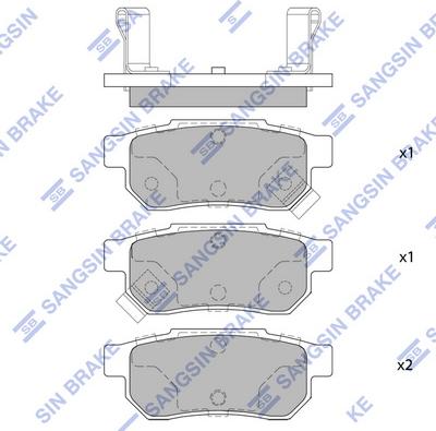 Hi-Q SP1265 - Brake Pad Set, disc brake autospares.lv