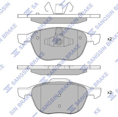 Hi-Q SP1260 - Brake Pad Set, disc brake autospares.lv