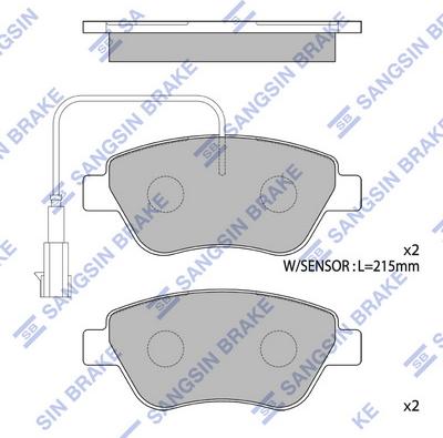 Hi-Q SP1201B - Brake Pad Set, disc brake autospares.lv