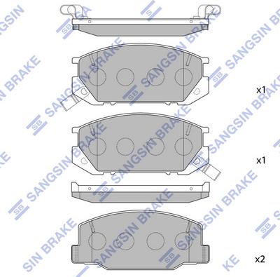 Hi-Q SP1219 - Brake Pad Set, disc brake autospares.lv