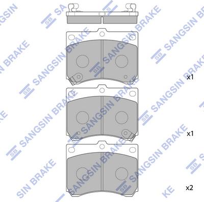 Hi-Q SP1216 - Brake Pad Set, disc brake autospares.lv