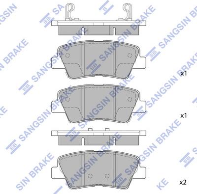 Hi-Q SP1239 - Brake Pad Set, disc brake autospares.lv