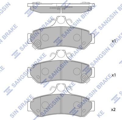 Hi-Q SP1236 - Brake Pad Set, disc brake autospares.lv