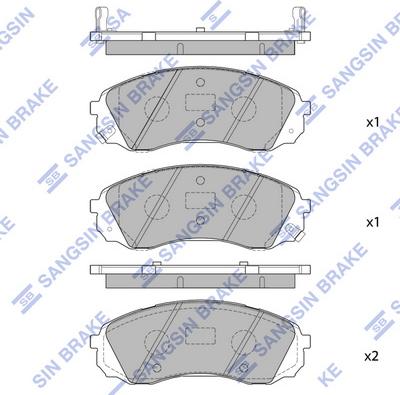 Hi-Q SP1238 - Brake Pad Set, disc brake autospares.lv