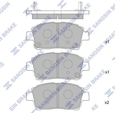 Hi-Q SP1232 - Brake Pad Set, disc brake autospares.lv