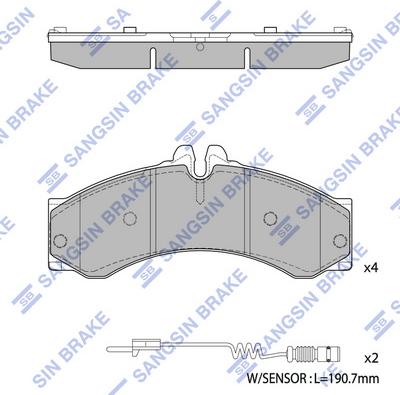 Hi-Q SP1277 - Brake Pad Set, disc brake autospares.lv