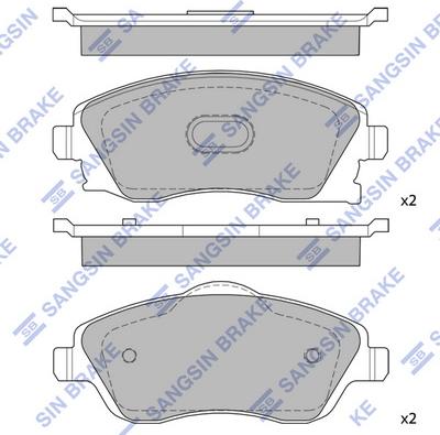 Hi-Q SP1745 - Brake Pad Set, disc brake autospares.lv