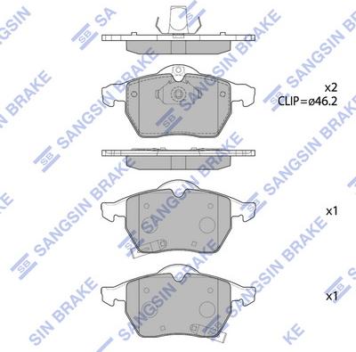 Hi-Q SP1757 - Brake Pad Set, disc brake autospares.lv