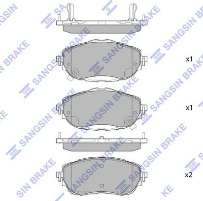 Hi-Q SP 1700 - Brake Pad Set, disc brake autospares.lv