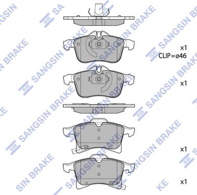 Hi-Q SP1703 - Brake Pad Set, disc brake autospares.lv