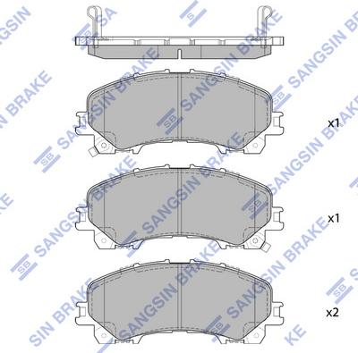 Hi-Q SP1714 - Brake Pad Set, disc brake autospares.lv