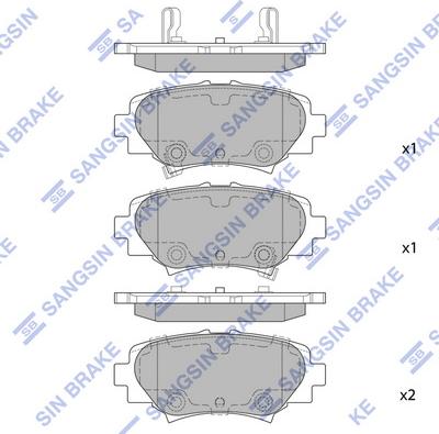 Hi-Q SP1730 - Brake Pad Set, disc brake autospares.lv