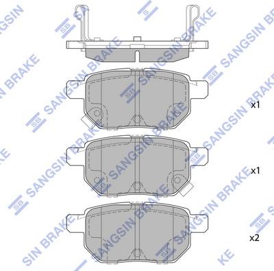 Hi-Q SP2094 - Brake Pad Set, disc brake autospares.lv