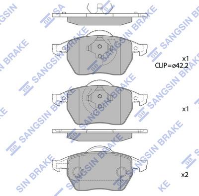 Hi-Q SP2097A - Brake Pad Set, disc brake autospares.lv