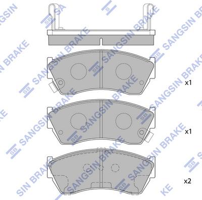 Hi-Q SP2009 - Brake Pad Set, disc brake autospares.lv