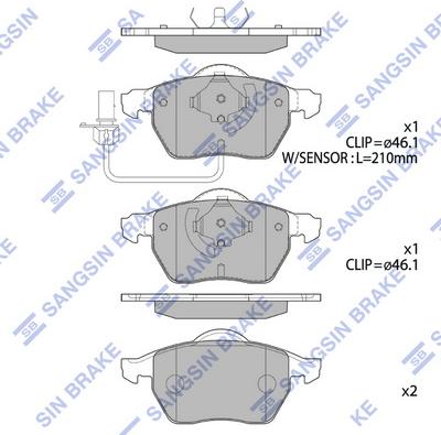 Hi-Q SP2001 - Brake Pad Set, disc brake autospares.lv