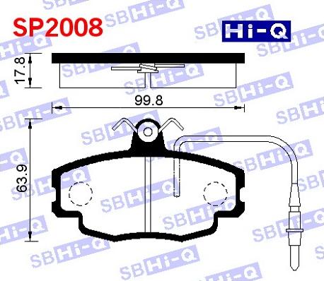 Hi-Q SP2008 - Brake Pad Set, disc brake autospares.lv