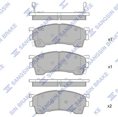 Hi-Q SP2018 - Brake Pad Set, disc brake autospares.lv