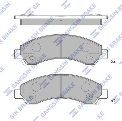 Hi-Q SP2088 - Brake Pad Set, disc brake autospares.lv