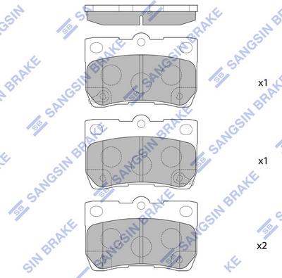 Hi-Q SP2083 - Brake Pad Set, disc brake autospares.lv