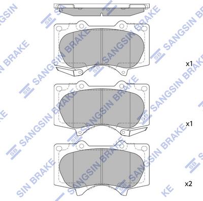 Hi-Q SP2033 - Brake Pad Set, disc brake autospares.lv